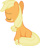 Sad filly Applejack