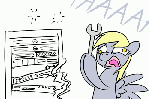 That's not how you fix a computer, Derpy...