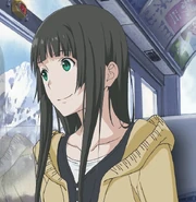 Makoto in a train.