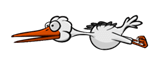 The seventh animation frame of the Stork