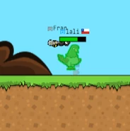 A poisoned Pigeon eating an Acorn while the Wasp eats the Pigeon.