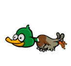 The fourth stage of the Duck's flying animation