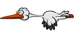 The first animation frame of the Stork