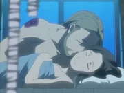 Hohenheim con Trisha antes de irse en el anime de 2003