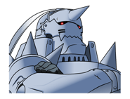Alphonse's LINE Sticker from FULLMETAL ALCHEMIST (Manga) released on 2013 (non-animated version).