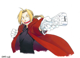 Arakawa draws Edward holding Wii Remote from Nintendo's console, April 2009.