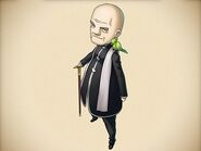 Envy disguised as Father Cornello in the social tactical RPG called Heavenstrike Rivals, for mobile devices published by Square Enix.