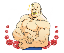 Alex's LINE Sticker from FULLMETAL ALCHEMIST (Manga) released on 2013 (non-animated version).