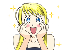 FULLMETAL-ALCHEMIST-Stickers-12806.png (18 KB) Winry's LINE Sticker from FULLMETAL ALCHEMIST (Manga) released on 2013 (non-animated version).