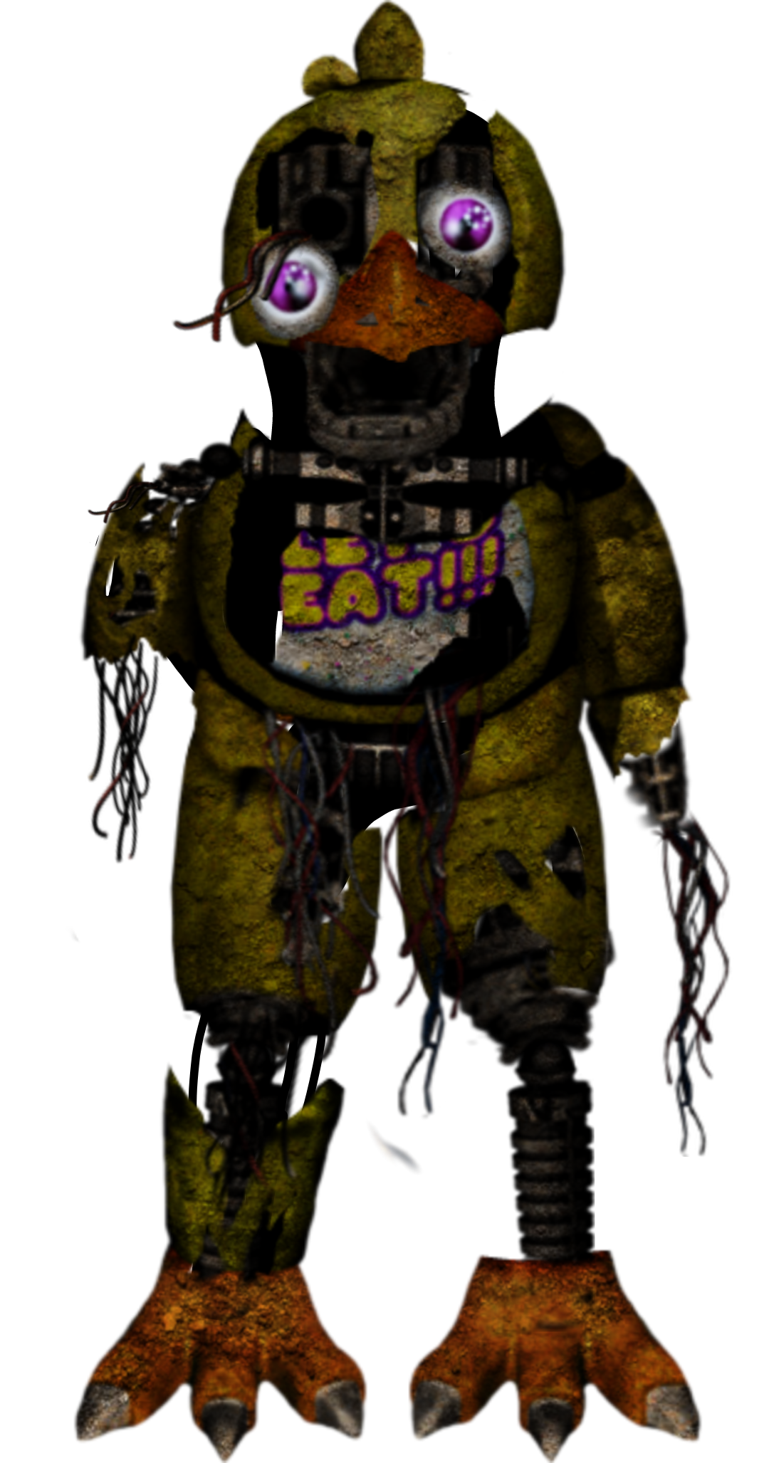 Trasformei a withered chica em uma chica normal.