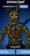 FNAF AR Toxic SpringTrap Plushsuit With CPU : Note this item is Sent  Digitally.