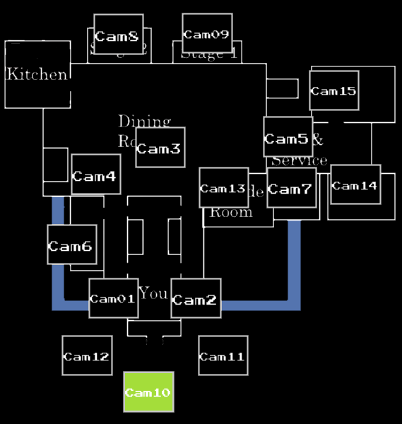 RSpace27 on X: Made a Fnaf camera map for my #FNAF fangame   / X