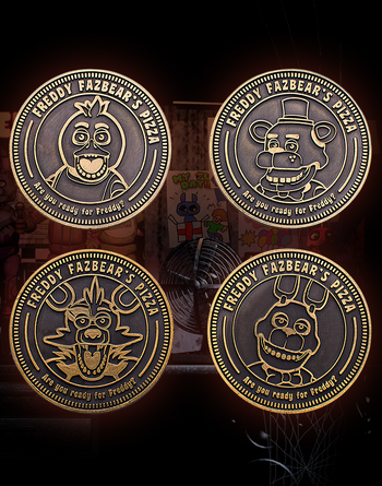 Sanshee Fnaf Arcade Tokens Set
