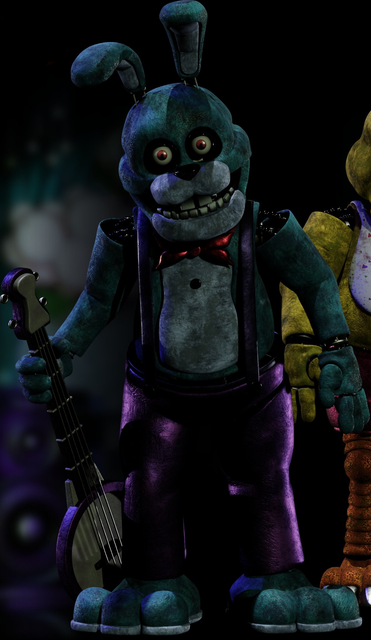 Bonnie close up to the camera.  Five nights at freddy's, Five night, Fnaf  characters