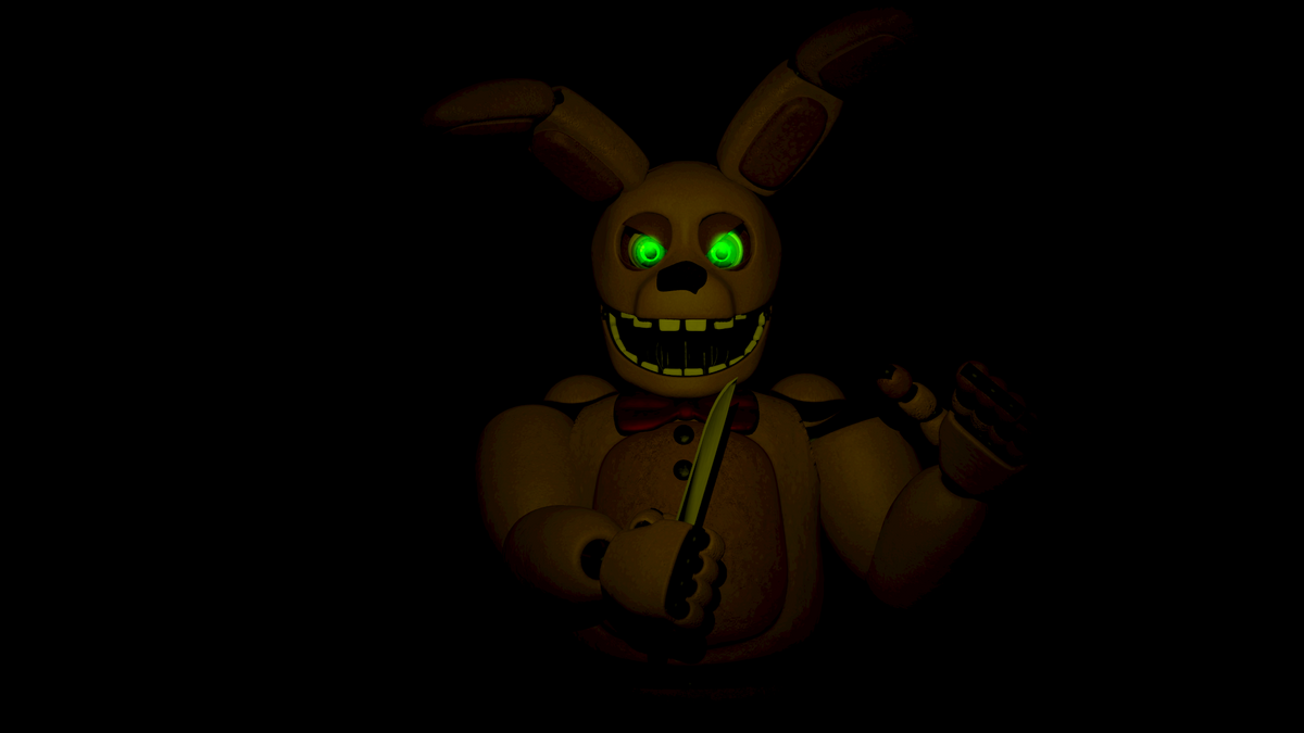 Springbonnie is innocent on account of that he is just a fella #FNAF # springbonnie #fredbear #fivenightsatfreddys