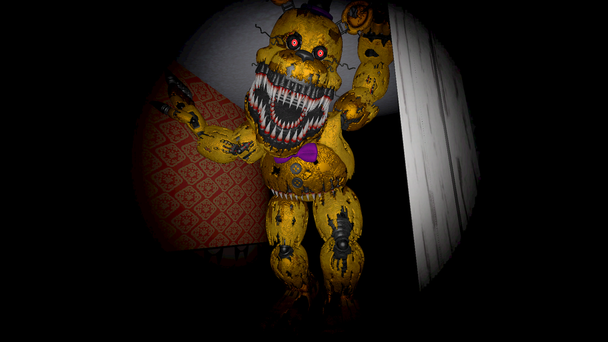 Apparently Nightmare Fredbear isd shorter that both Nightmare Bonnie and  Nightmare Mangle : r/fivenightsatfreddys