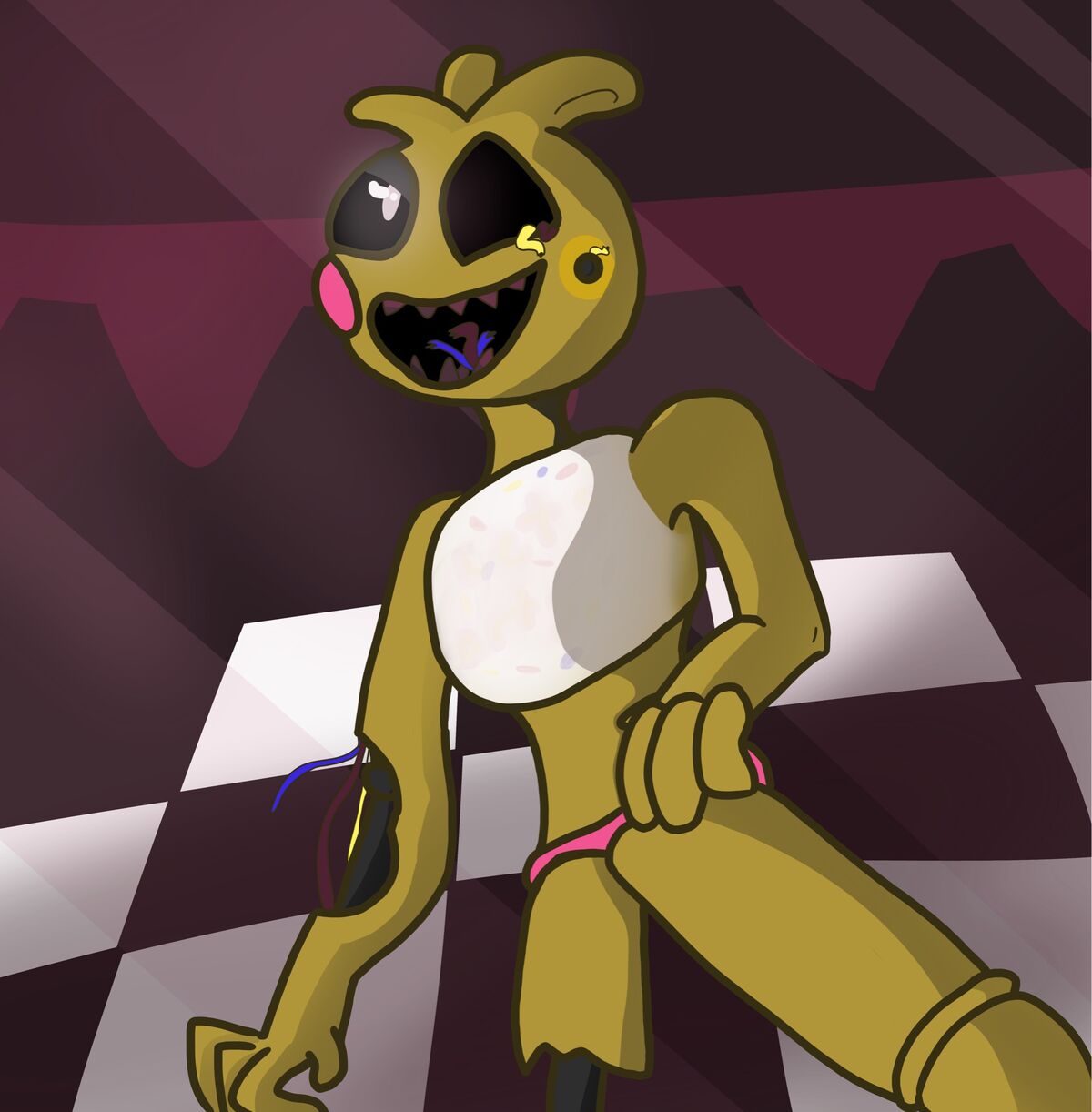 Withered Toy Chica, expanded Universe, scratch Wiki, toy Chica, wither,  chica, scott Cawthon, five Nights At Freddys 2, Bib, animatronics