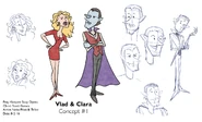 Concept art for Vlad and Clara.