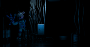 Funtime Freddy on the other side of the Breaker Room.