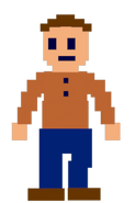One of the orange-shirted people in Michael Afton's Cutscenes, suspicious of Michael's decaying body.