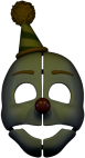 The Ennard's mask at the top of the room.