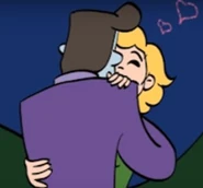 Clara & Vlad kissing.