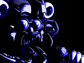 The third view of Funtime Freddy in the main menu screen.