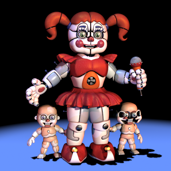 Five Nights at Freddy's Sister Location Extras Menu, ALL ANIMATRONICS AND  BLUEPRINTS!