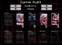 Five Nights at Freddy's - Sister Location Custom Night - Play Free