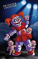 3 Bidybabs along with Circus Baby in an official merchandise poster.