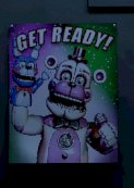 Bon-Bon in Funtime Freddy's Poster, Brightened.