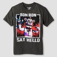 BonBonSayHello.jpg (50 KB) Funtime Freddy Shirt that reads "Bon-Bon say Hello".