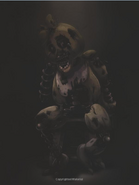The highly damaged Chica image in the Survival Logbook.