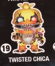 The original design for Twisted Chica, it was designed off of this piece of fanart by PinkyPills.