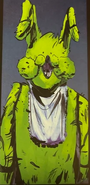 Plushtrap as they appear within the comic version of Out of Stock.