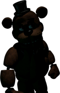 Freddy's fourth and final phase in the left hallway, really close to the left door.