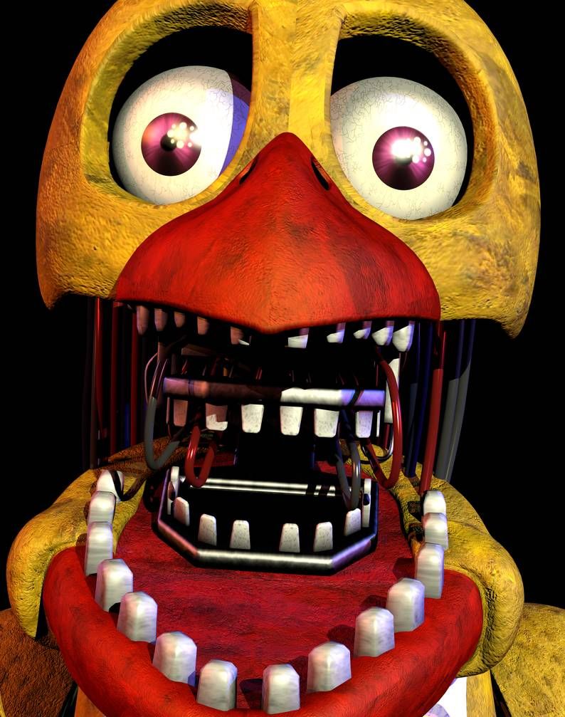 Withered Chica (my version), My own Custom animatronic and inky designs  2.0