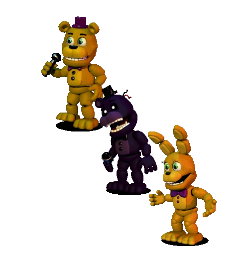 Shadow Freddy, Fredbear and Spring Bonnie