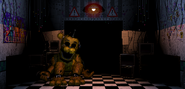 Golden Freddy sitting in The Office.