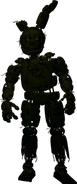 The image of Springtrap as he stares at the player behind The Office window.