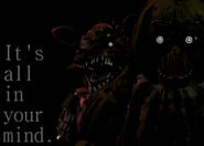 Phantom Chica in one of the Five Nights at Freddy's 3 teaser images, along with Phantom Foxy.