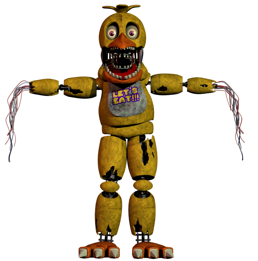 Nightmare Withered Chica (New Version), My own Custom Animatronic and inky  designs/Edits