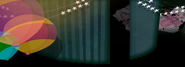 Mangle peeking out of Mangle Cove (FNiA2)