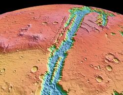 Valles Marineris NASA World Wind map Mars