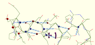 Line protein view option. Helix and sheets aren't specifically represented.