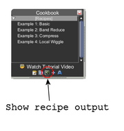 Cookbook show recipe output