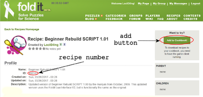 Recipe detail page