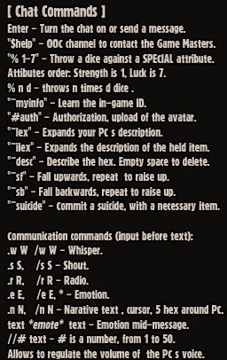 Chat Commands | Fonline The Long Journey Wiki | Fandom