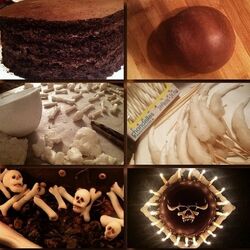 骷髅巧克力蛋糕