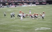  calls out a play at the  in a game against the  at BC Place in 2005.